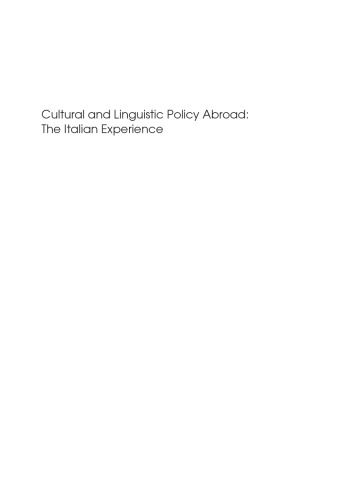 Cultural and Linguistic Policy Abroad: Italian Experience