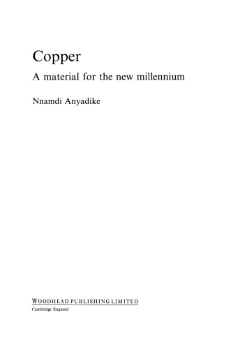 Copper. A Material for the New Millennium