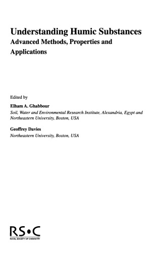 Understanding Humic Substances. Advanced Methods, Properties and Applications