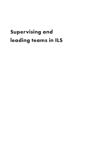 Supervising and Leading Teams in ILS