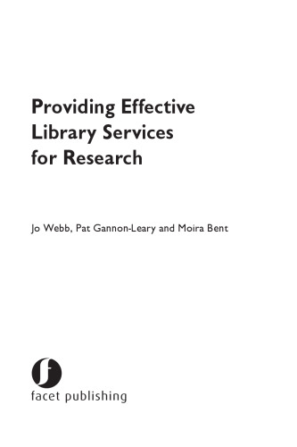 Providing Effective Library Services for Research