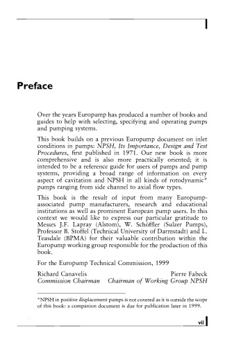 NPSH for Rotodynamic Pumps. a Reference Guide