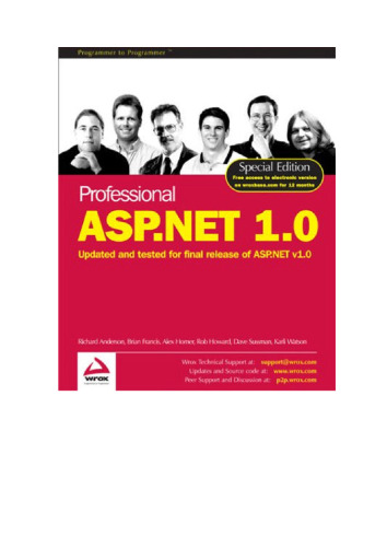 Professional ASP.NET 1.0, Special Edition