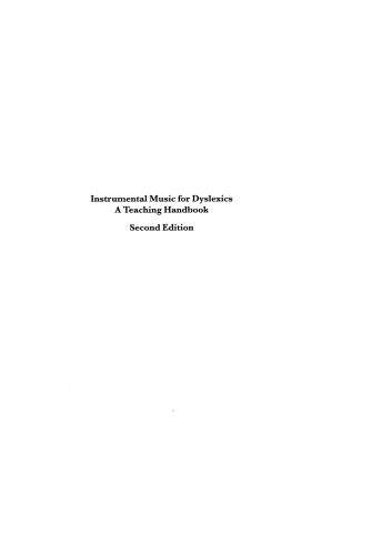 Instrumental Music for Dyslexics: A Teaching Handbook, Second Edition