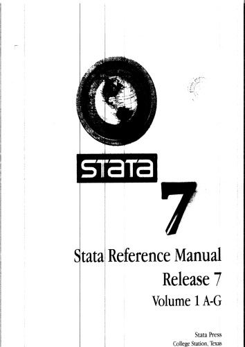 Stata Reference A-G Release 7