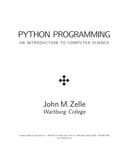Python Programming: An Introduction to Computer Science