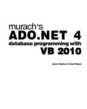Murach’s ADO.NET 4 Database Programming with VB 2010