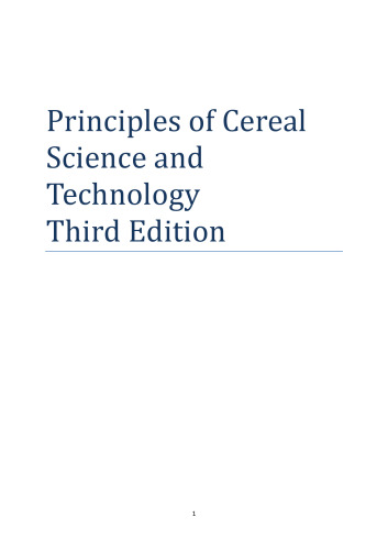 Principles of cereal science and technology