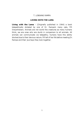 Living with the Lama