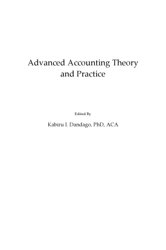 Advanced Accountancy : Theory and Practice
