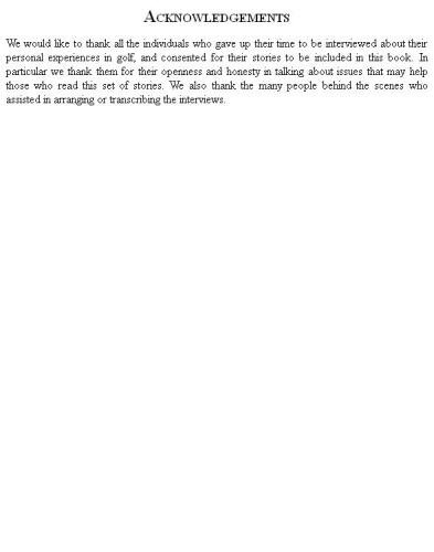Mental Toughness for Golf