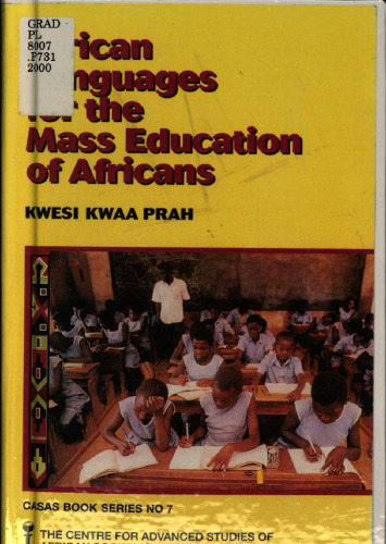 African languages for the mass education of Africans