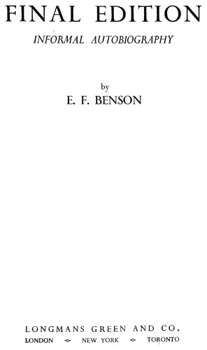 Final Edition: Informal Autobiography