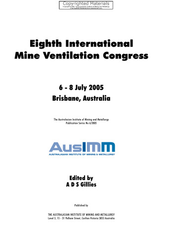 Eighth International Mine Ventilation Congress
