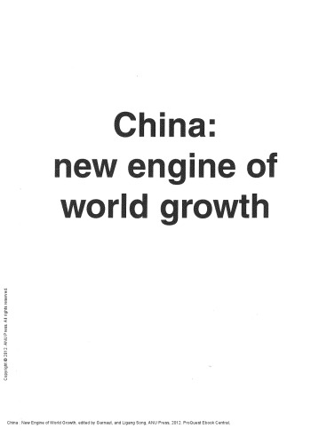 China : New Engine of World Growth