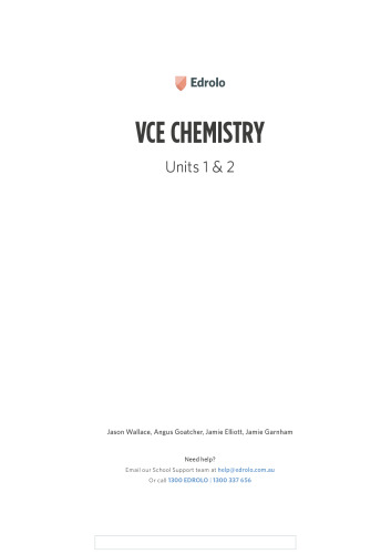Edrolo VCE Chemistry Units 1 & 2