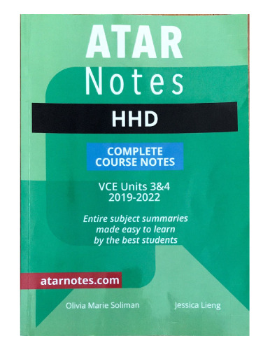 VCE HHD Units 3&4 Complete Course Notes (2020+)