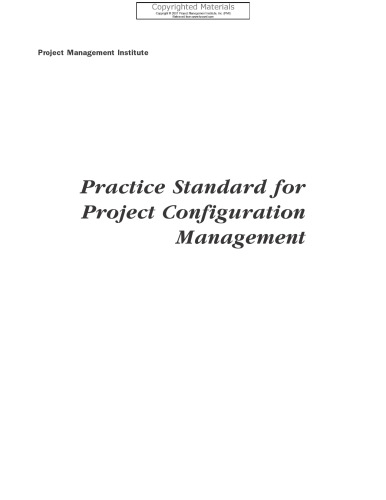 Practice Standard for Project Configuration Management