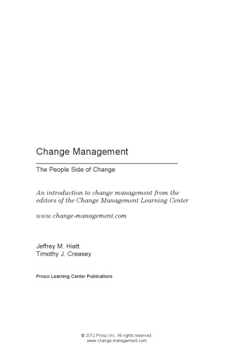 Change Management: The People Side of Change