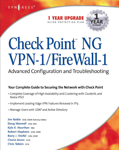 Check Point NG VPN-1/Firewall-1: Advanced Configuration and Troubleshooting