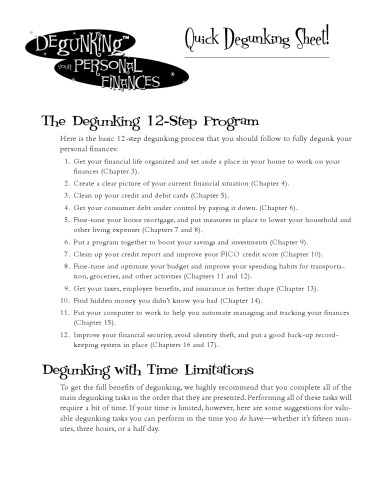 Degunking Your Personal Finances