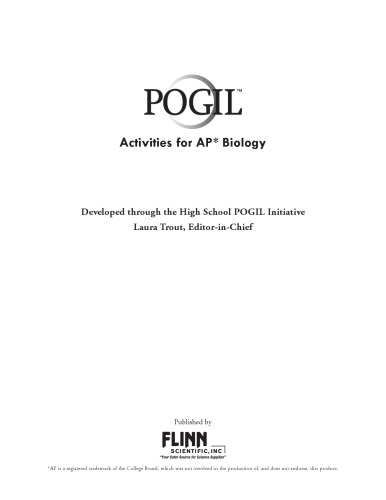 POGIL activities for AP biology
