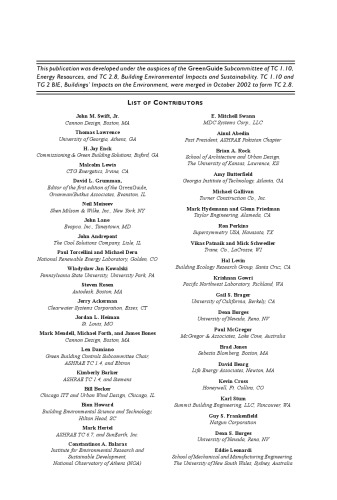 The ASHRAE Green: Guide. The Design, Construction, and Operation of Sustainable Buildings
