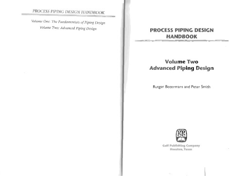 Advanced Piping Design (Process Piping Design Handbook) (v. II)
