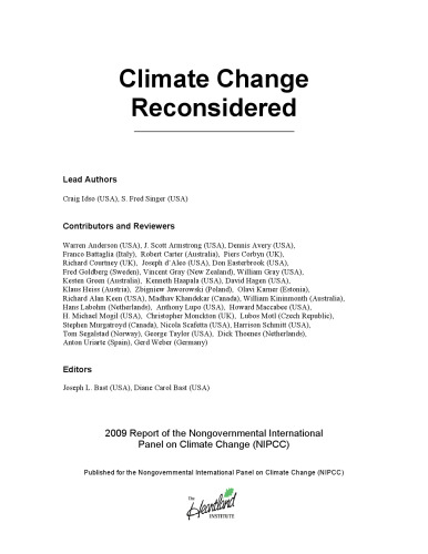 Climate Change Reconsidered: The Report of the Nongovernmental International Panel on Climate Change (NIPCC)