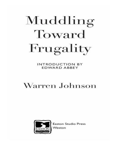 Muddling Toward Frugality