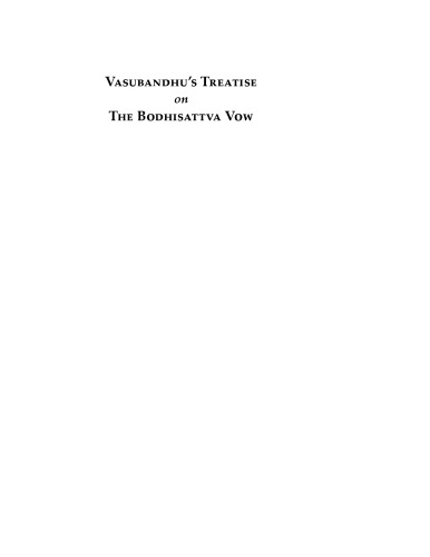Vasubanchu's Treatise on The Bodhisattva Vow