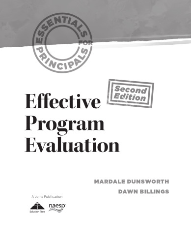 Effective Program Evaluation