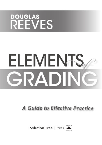 Elements of Grading : A Guide to Effective Practice