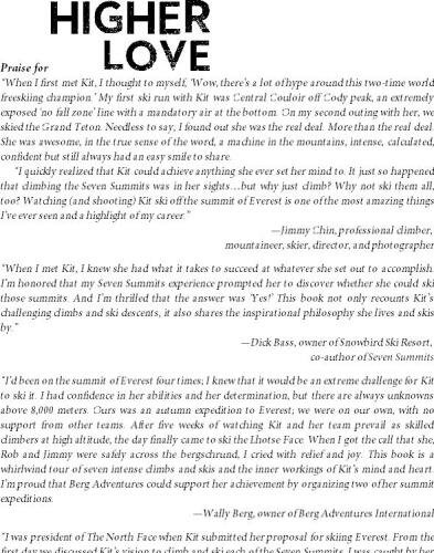 Higher Love: Skiing the Seven Summits