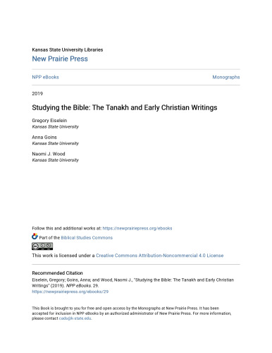 Studying the Bible: The Tanakh and Early Christian Writings