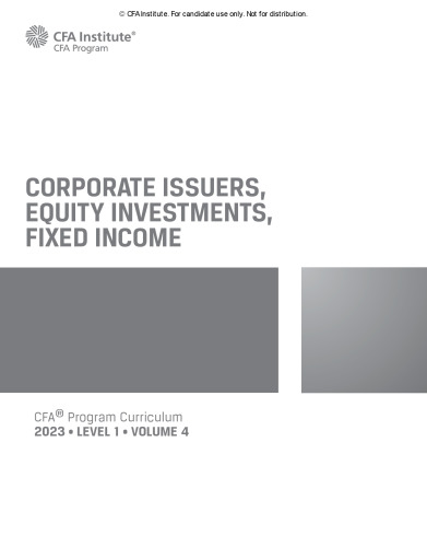 CFA Level 1 Volume 4