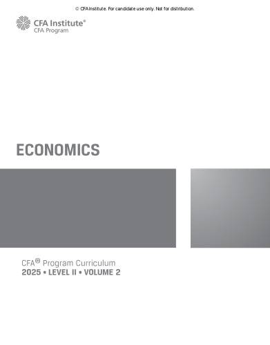 2025 CFA© Program Curriculum Level II Volume 2 - ECONOMICS