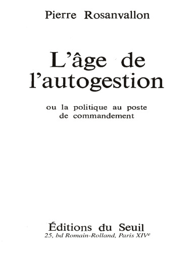 L'âge de l'autogestion