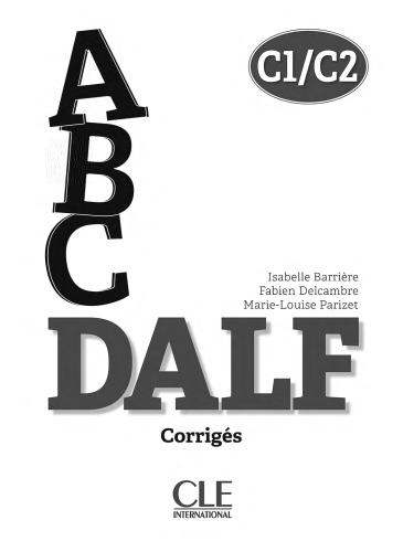 ABC DALF C1/C2 Corrigés