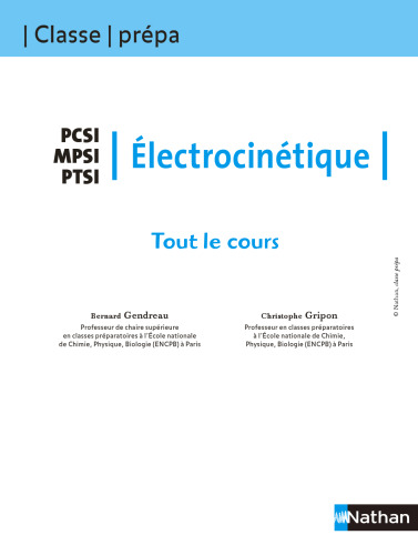 Electrocinétique Class prépa Tout le cours MPSI PCSI PTSI