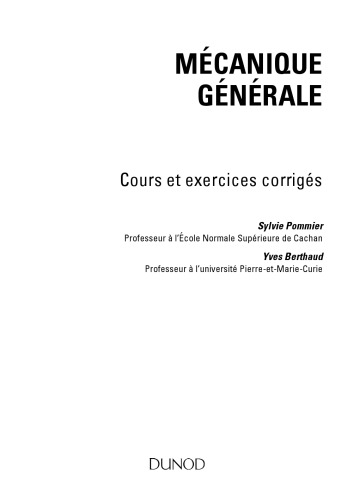 Mecanique generale