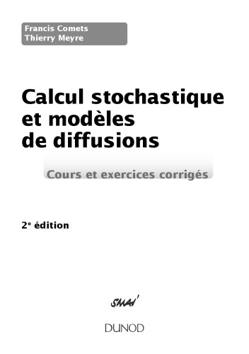 Calcul stochastique et modèles de diffusions - 2e éd.