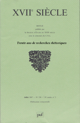 Trente ans de recherches rhétoriques