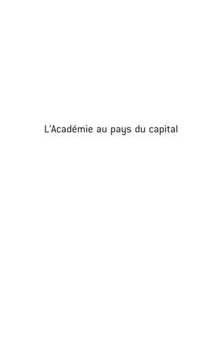 L'académie au pays du capital