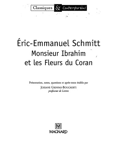 Monsieur Ibrahim Et Les Fleurs Du Coran