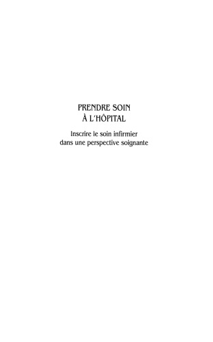 Prendre soin `l'hôpital
