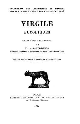 Virgile: Bucoliques