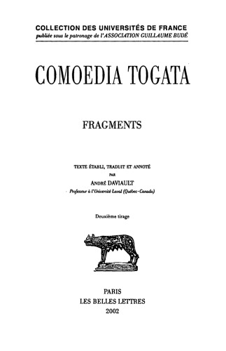 Comoedia Togata: Fragments