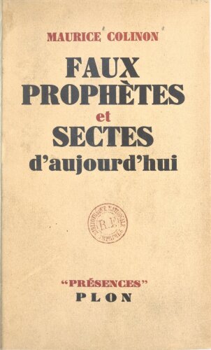 Faux prophètes et sectes d'aujourd'hui