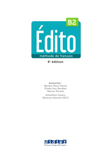 Edito B2, 4e Edition with Audio included